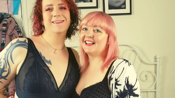 two women in lingerie
